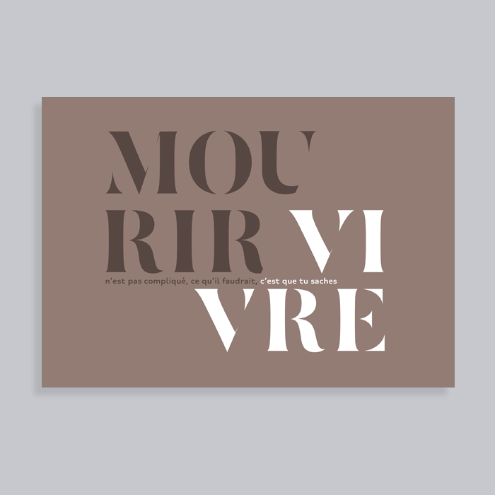 carte A5 citation mourir – Atelier-Musée de l'Imprimerie